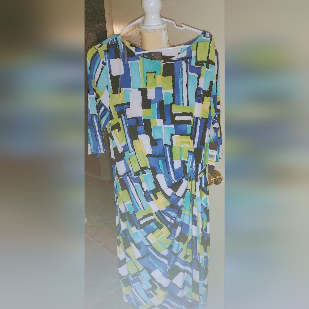 NWT Kiara Beautiful slip on dress faux wrap